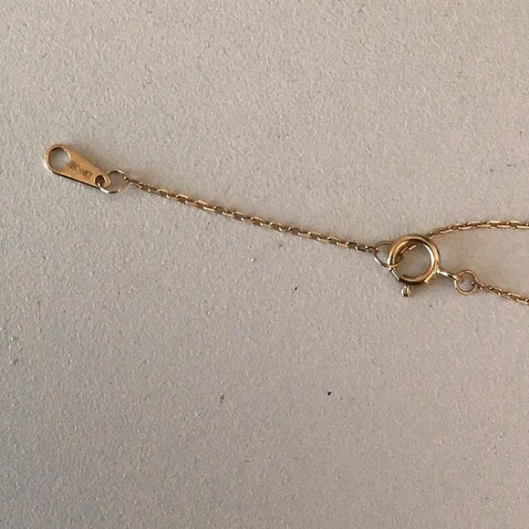 Dainty 14K Gold CZ Pendant EUC - Picture 7 of 8